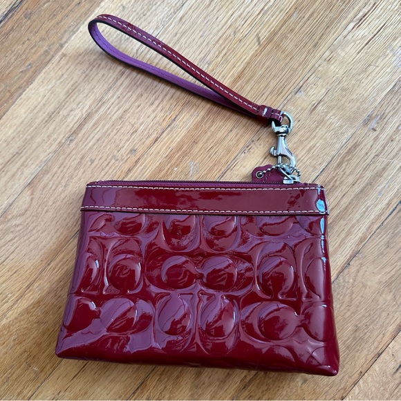 Coach Red Patent leather Wristlet - Picture 2 of 5